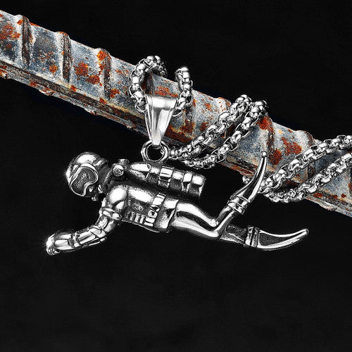 Deep Sea | 316L Stainless Steel No Fade Scuba Diver Street Wear Casual Pendant