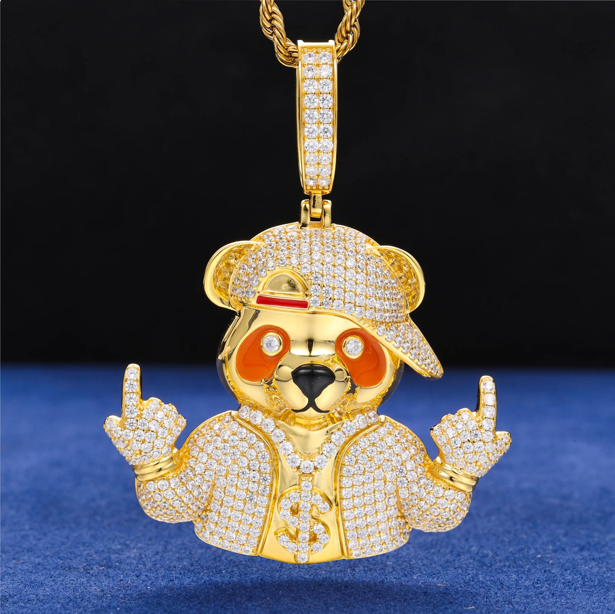 Luchini | VVS Moissanite Diamond Money Pouring From The Sky Hip Hop 925 Solid Pendant