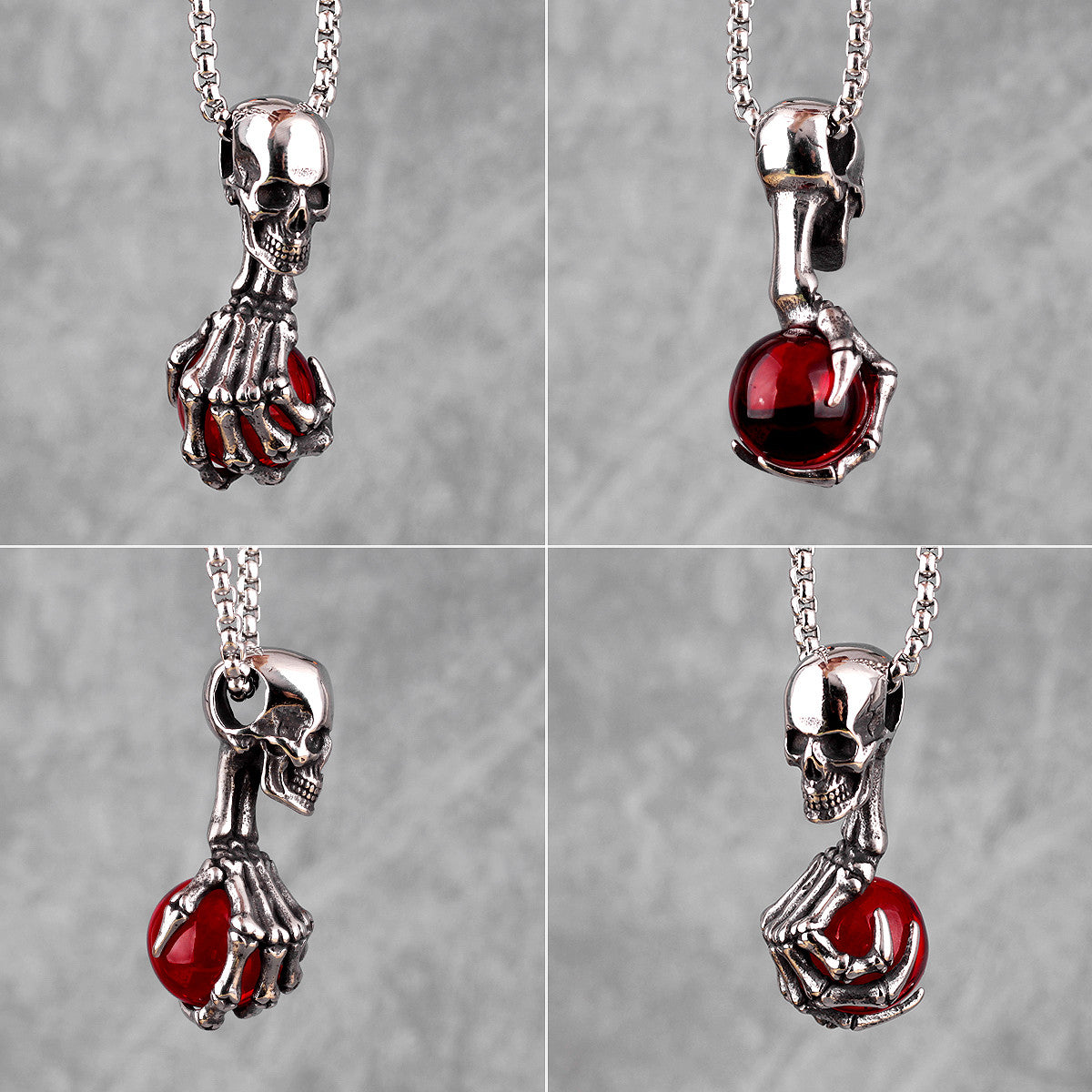 Captured Soul | Skull Claw Soul Ball 316L Solid Stainless Steel Hip Hop Street Pendant