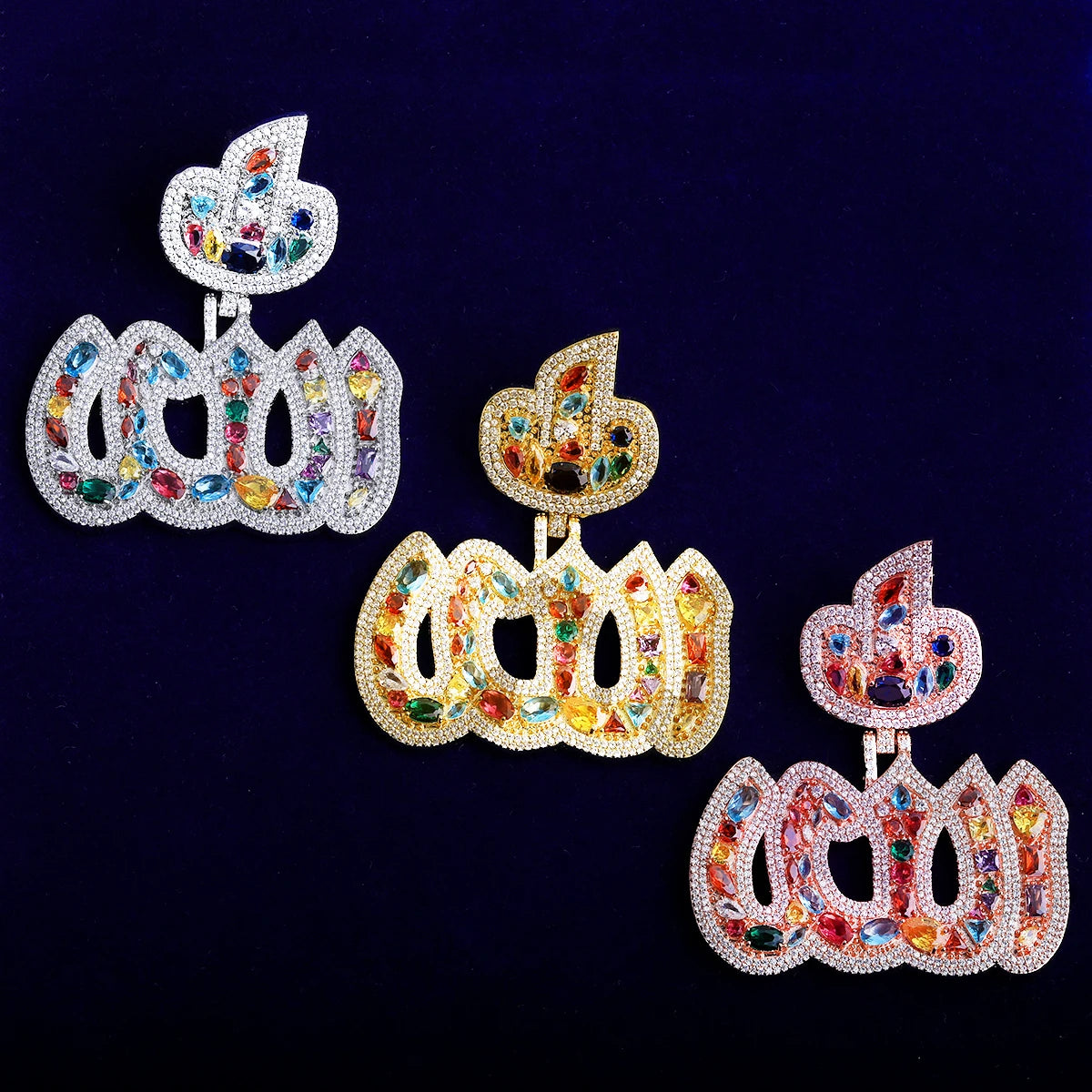Gemstone Allah | VVS Diamond CZ Allah Contains All Hip Hop Luxury Gemstone Pendant