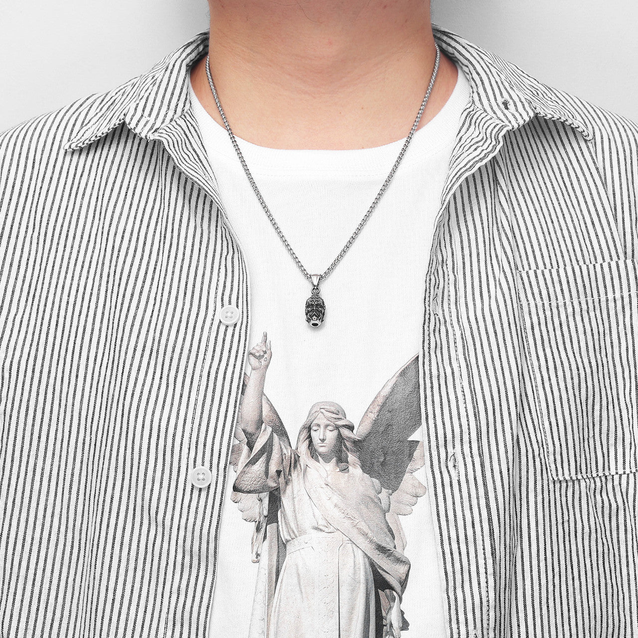 Good VS Evil | Demon Buddha 316L No Fade Stainless Steel Street Style Pendant