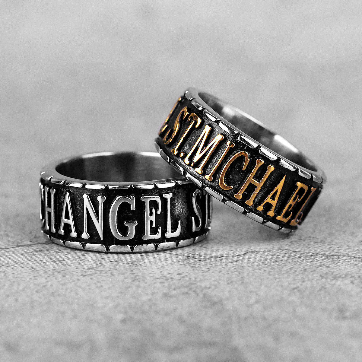 Rings Of Protection | 316L No Fade Stainless Steel St.Michael Archangel Rings