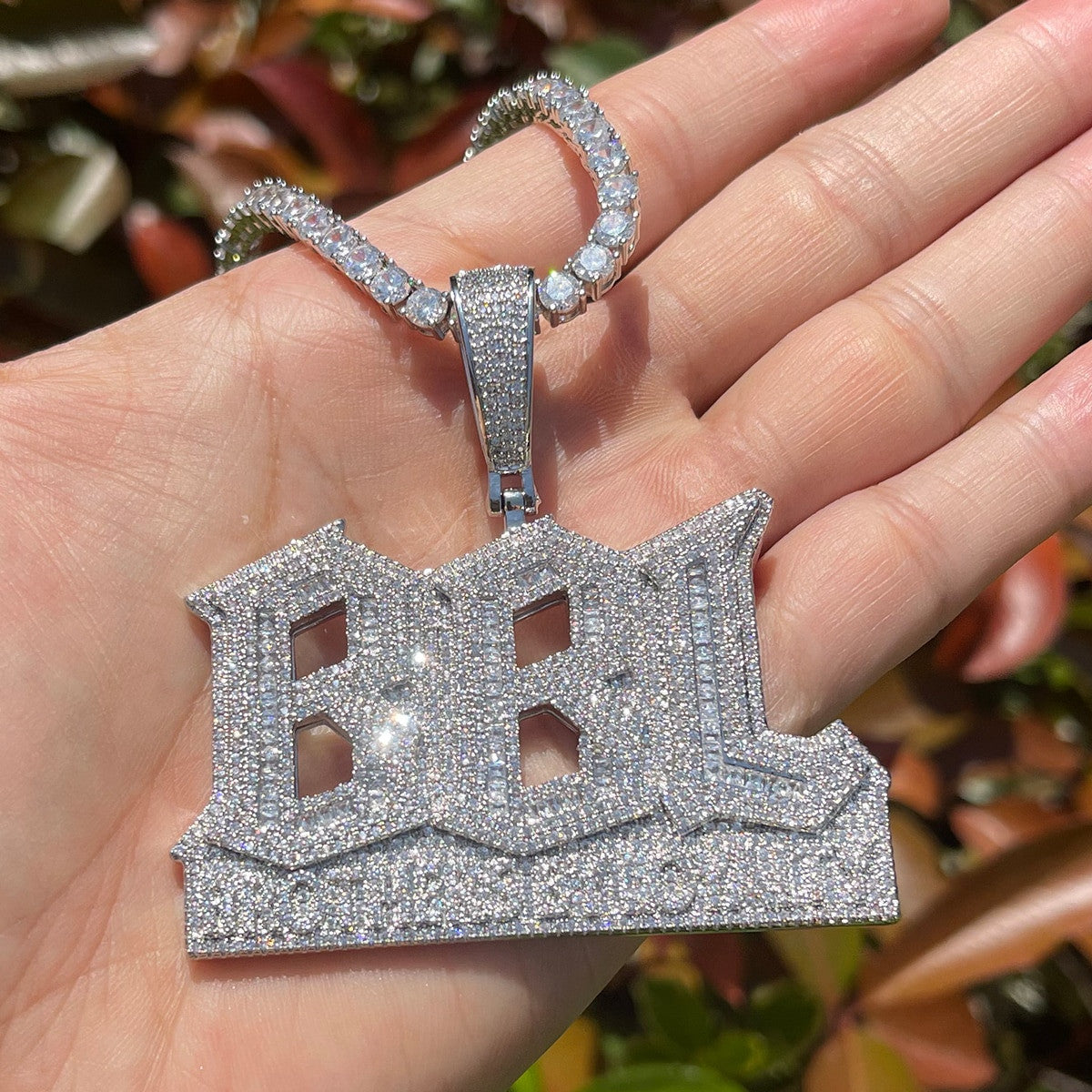 BBL | Mens Iced Brothers By Loyalty Blinged Out Hip Hop VVS Diamond CZ Chain