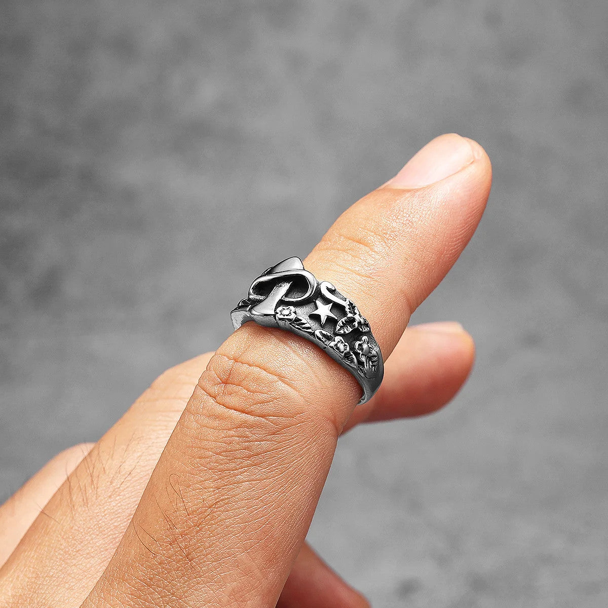Mushroom Star | 3D No Fade Stainless Steel Men's Retro Fashion Rings
