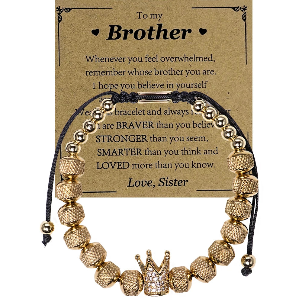 Blessings | VVS Diamond CZ 8MM Kings Crown Iced Blessings Gift Card Message Bracelet