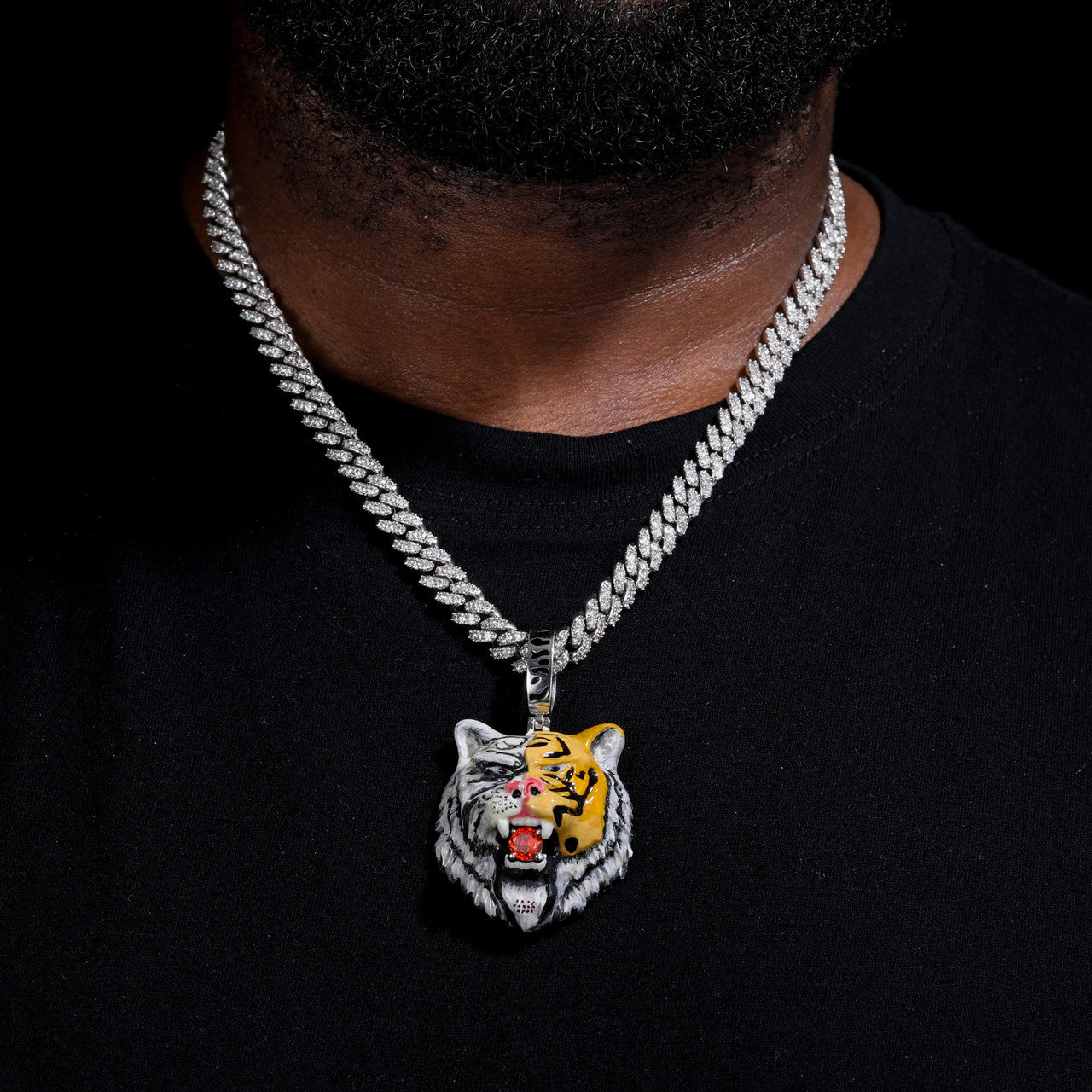 Tiger Ice | Moissanite VVS Diamond Jewel Tiger Head Hip Hop Pendant Chain Necklace
