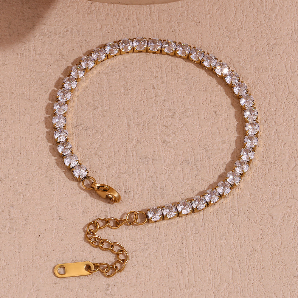 Tennis Anyone | VVS Diamond CZ 18k Gold Waterproof Stainless Steel Bling Tennis Bracelets