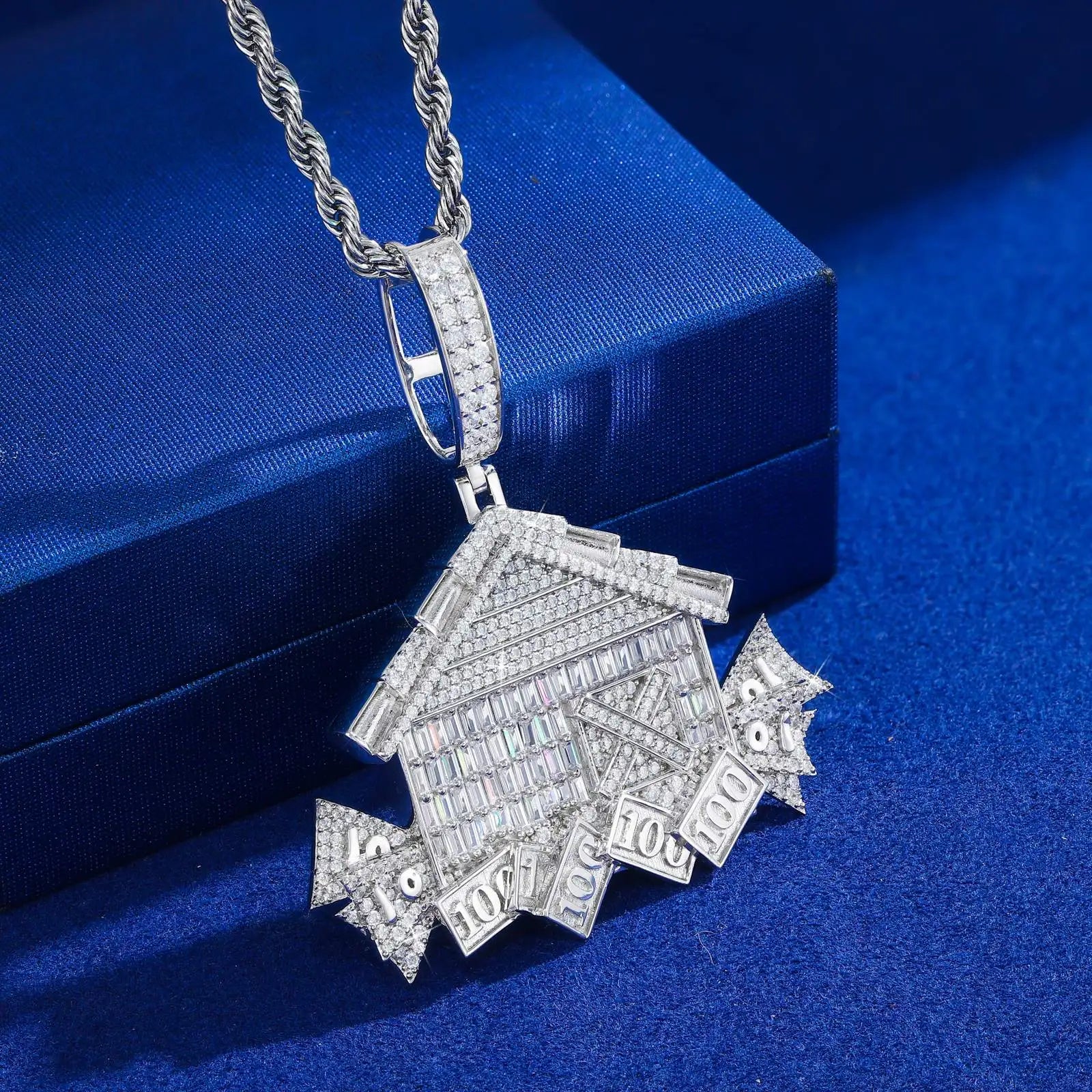 Cash House | Real D VVS1 Moissanite Diamond Boss Baller 925 Luxury Hip Hop Pendant