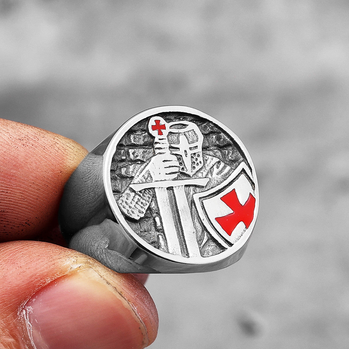 Paladin Defender | Stainless Steel Strength Perseverance Street Wear Rings