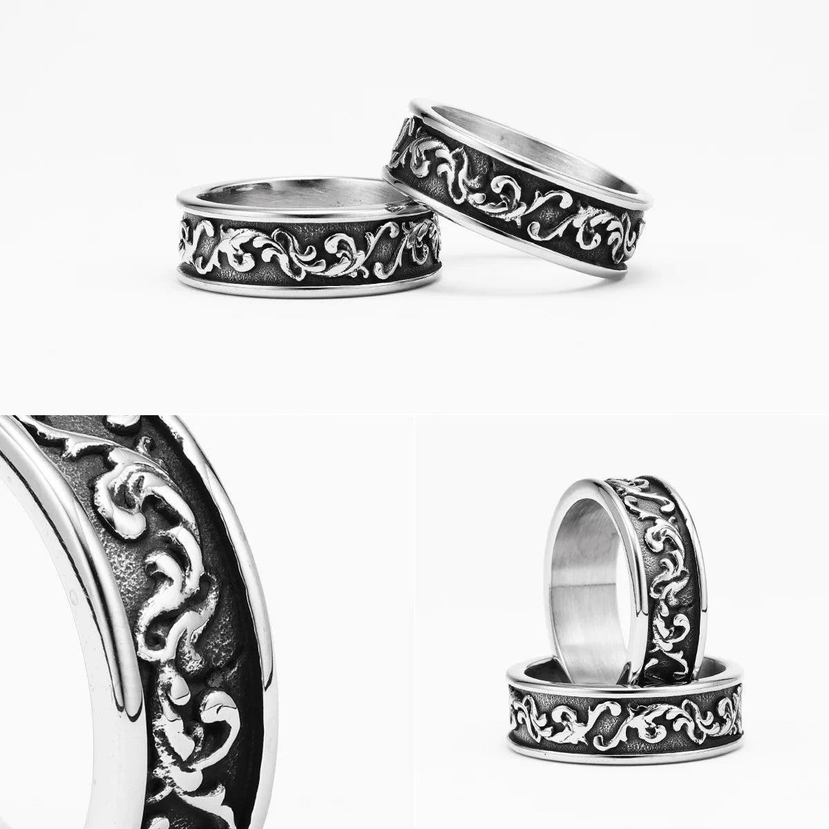 The Wreath | 316L No Fade Stainless Steel Designer Style Flower Wreath Ring