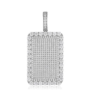 The Wonderful Counselor | 925 Sterling Silver Moissanite Diamond Crucifix Jesus Dog Tag Pendant