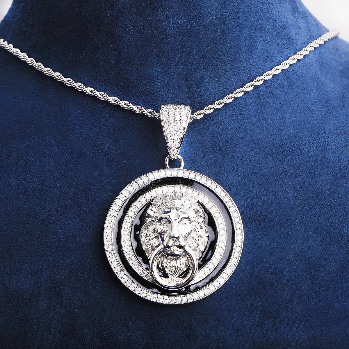 Domain Of Kings | VVS Diamond CZ Lions Circle of Trust Luxury Hip Hop Pendants