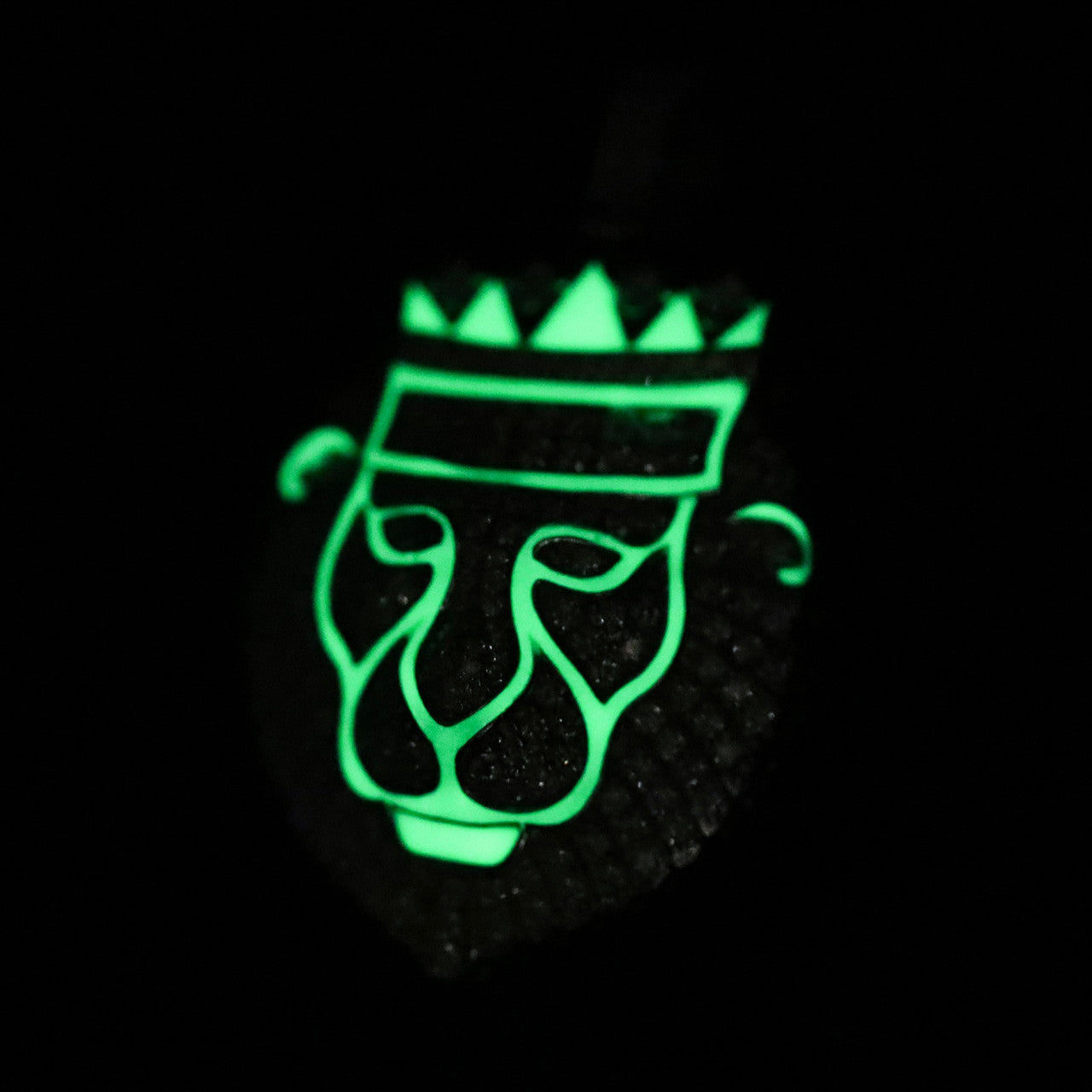 Mens Iced Alpha Lion Genuine VVS Lab Diamond Glow in the Dark Solid 925 Hip Hop Chain