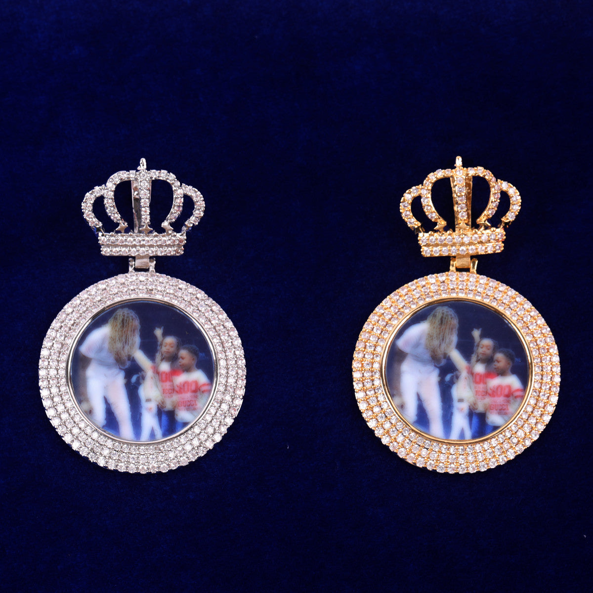 Queen's Legacy | Crown Custom Photo Iced Blinged Out Picture Necklace