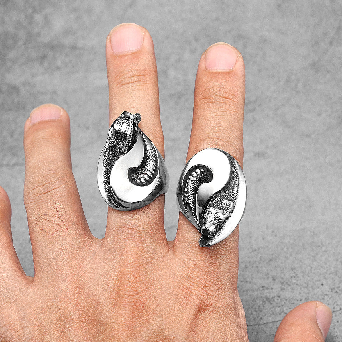 Viper | 316L Solid Stainless Steel Men's Unique Mysterious Personality Street Wear Rings