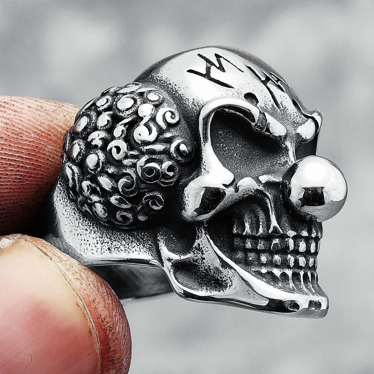 The Clown | Mens 316L Stainless Steel No Fade Old School Joker Street Wear Rings