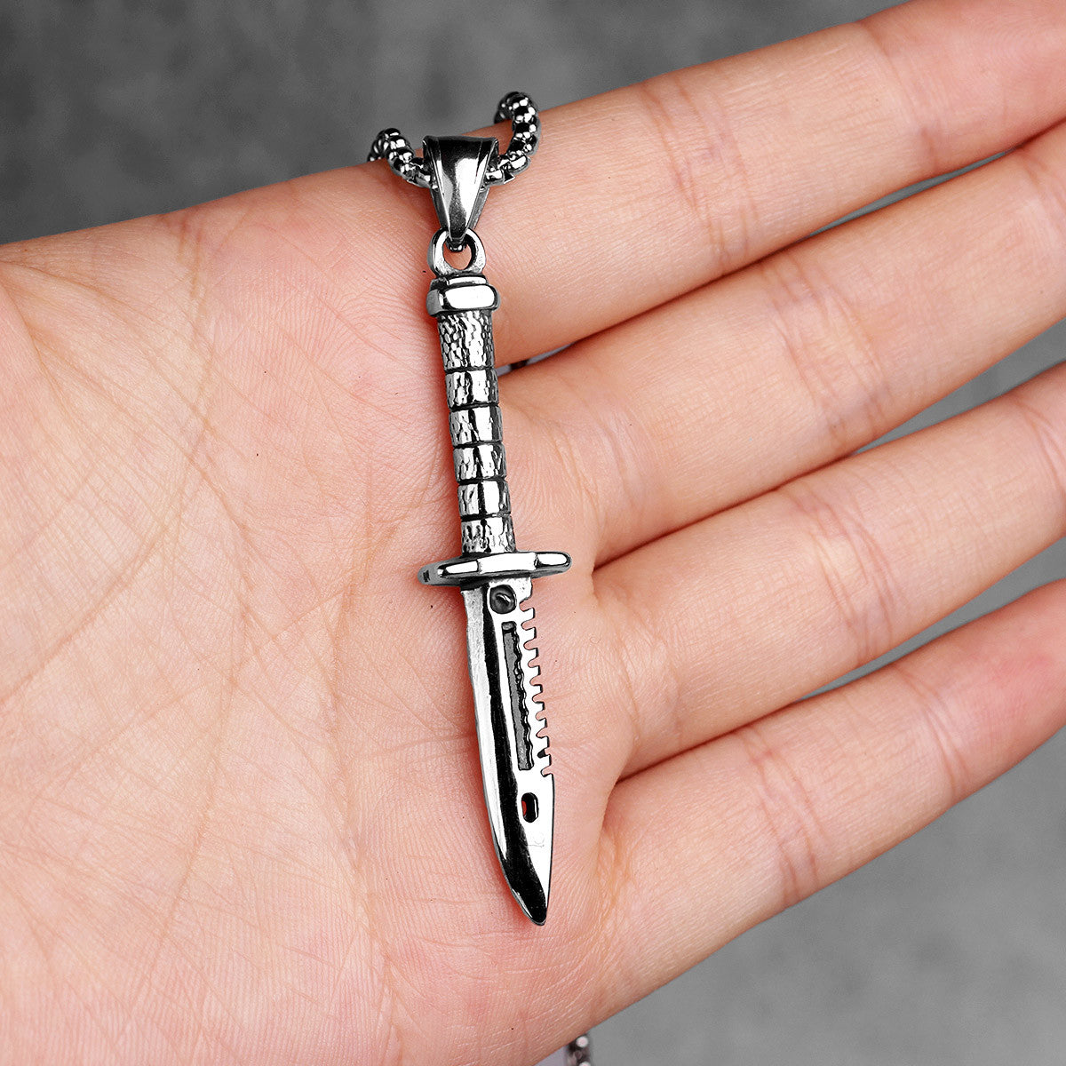 Dagger | 316L No Fade Stainless Steel Knife Men's Street Wear Hip Hop Pendant