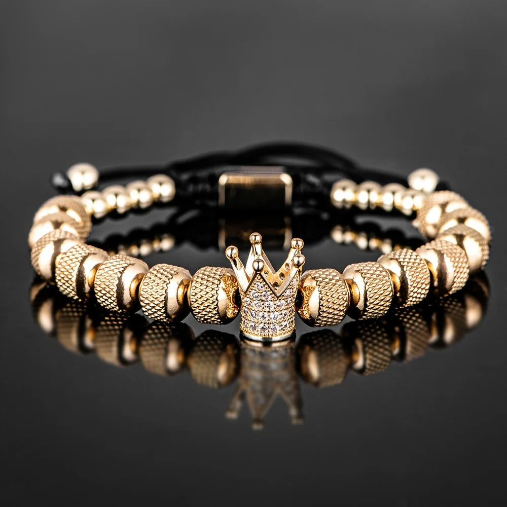 Blessings | VVS Diamond CZ 8MM Kings Crown Iced Blessings Gift Card Message Bracelet