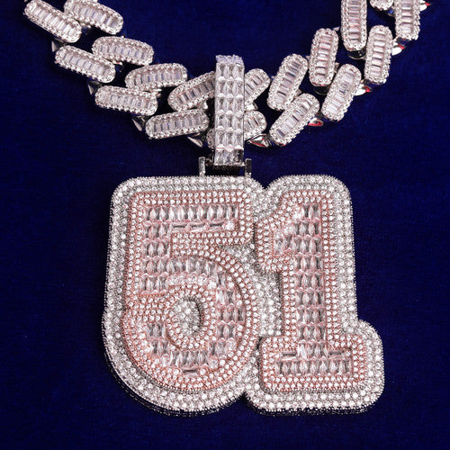 The Frozen | VVS Diamond CZ Baguette Custom Made 4 Prong Hip Hop Pendant
