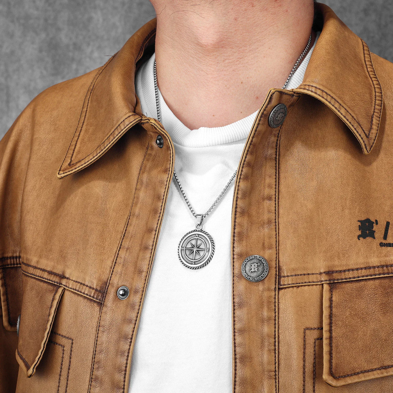 Compass Anchor | 316L Solid Stainless Steel Nautical Anchor Pendant