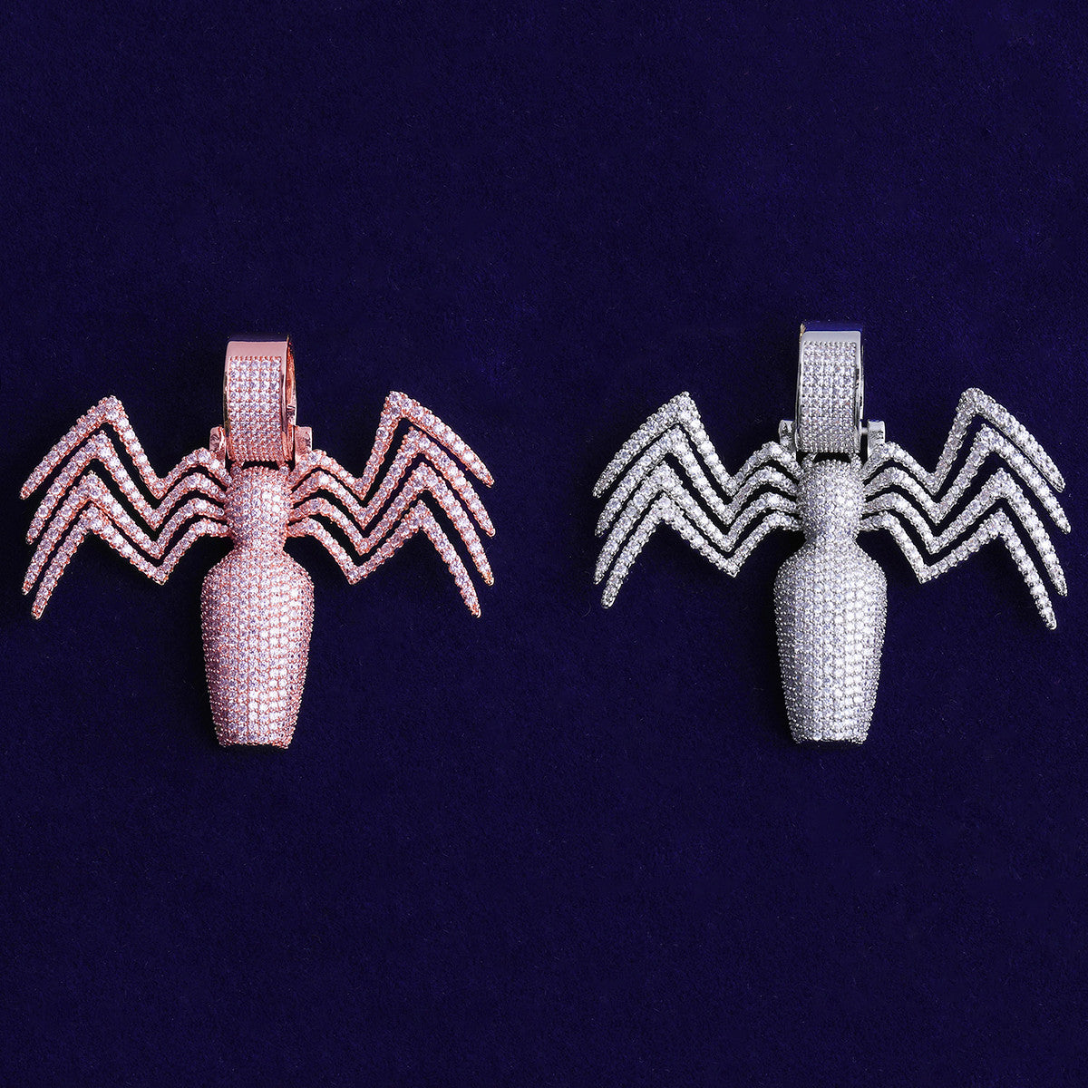 Once Bitten | VVS Diamond CZ Daddy Long Legs Spider Bottle Hip Hop Pendant Chain