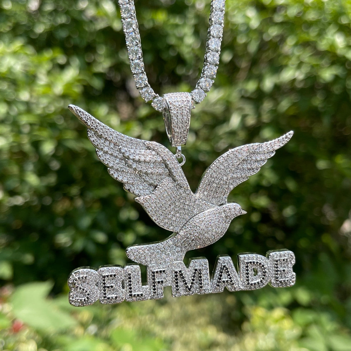 Self Made | Bird Of Expression Flooded Ice Prong Set Hip Hop Pendant