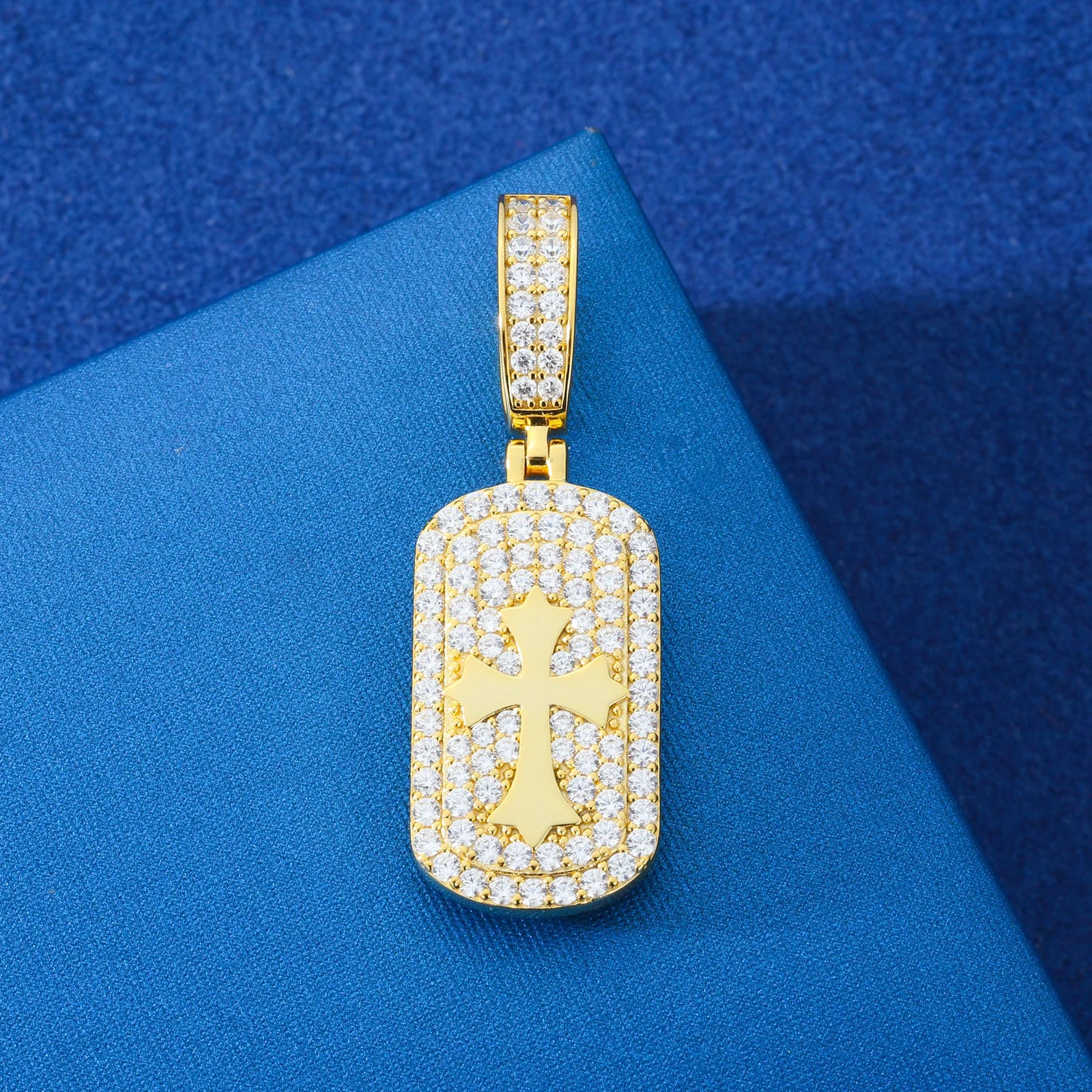Self Certified | Moissanite Diamond Iced Bling 925 Silver Cross Pendant Necklace
