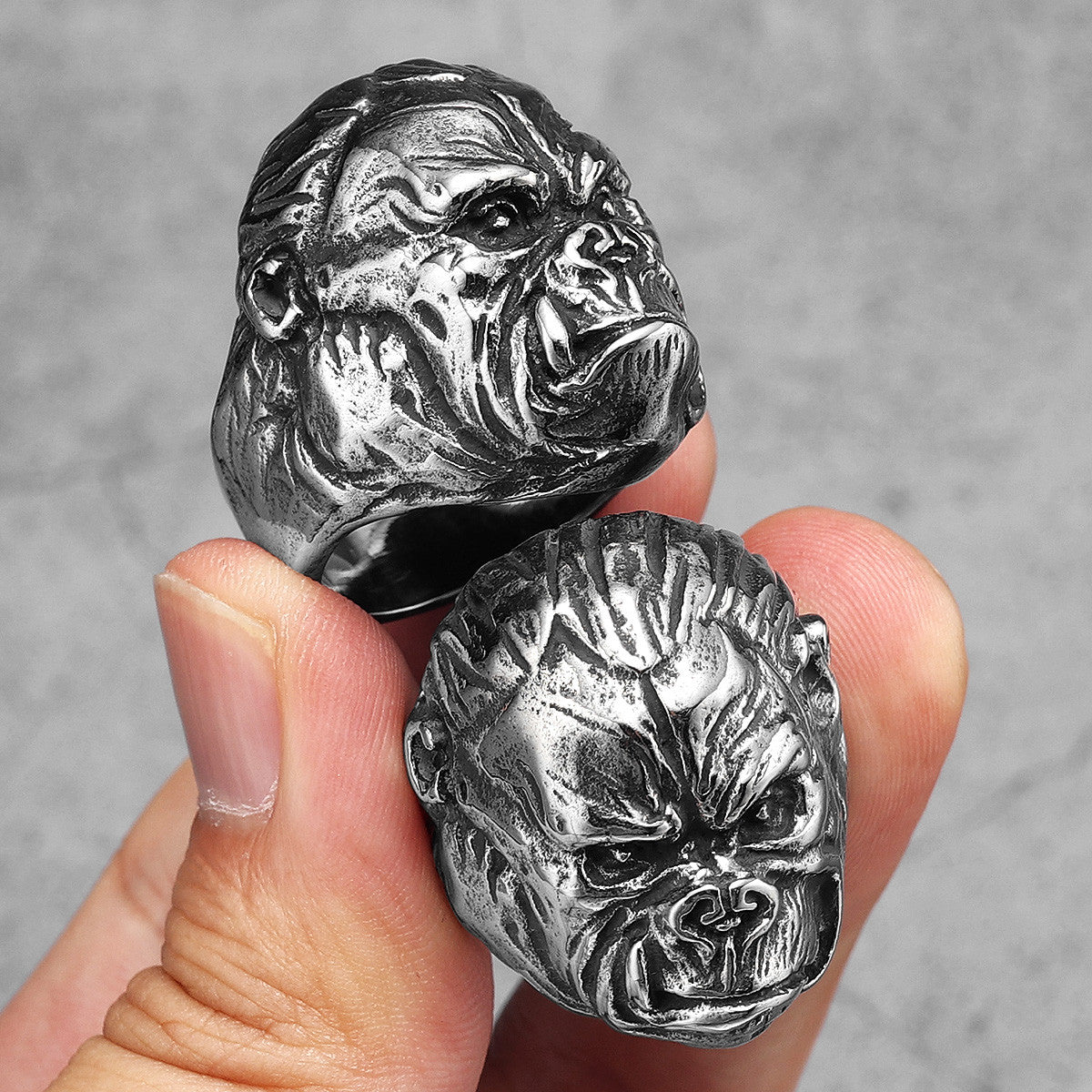 Apeshit Collection | 316L No Fade Stainless Steel Gorilla Monkey Hip Hop Ring