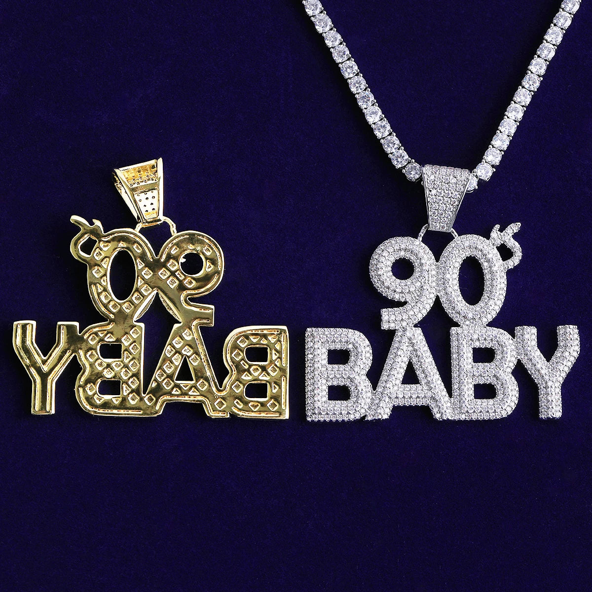 90's Baby | VVS Diamond CZ Iced Blinged Out Hip Hop 5AA+ Pendant Chain