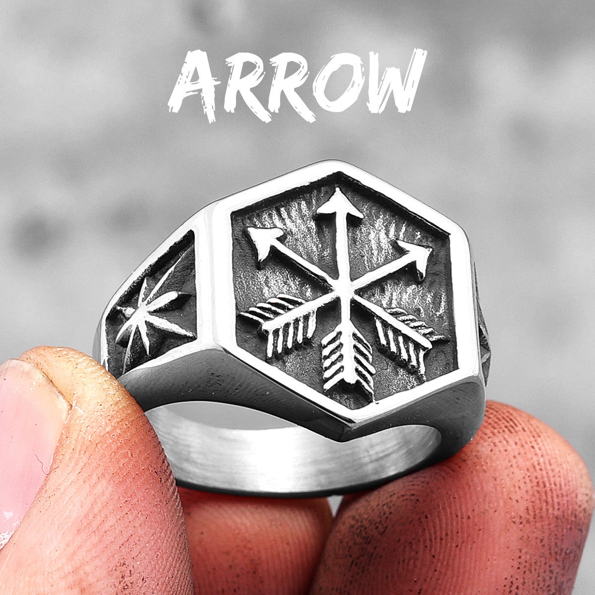 Arrow of Eros | Solid Stainless Steel Mythical Eros Street Stylish Unique Rings