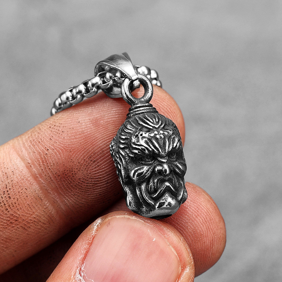 Good VS Evil | Demon Buddha 316L No Fade Stainless Steel Street Style Pendant