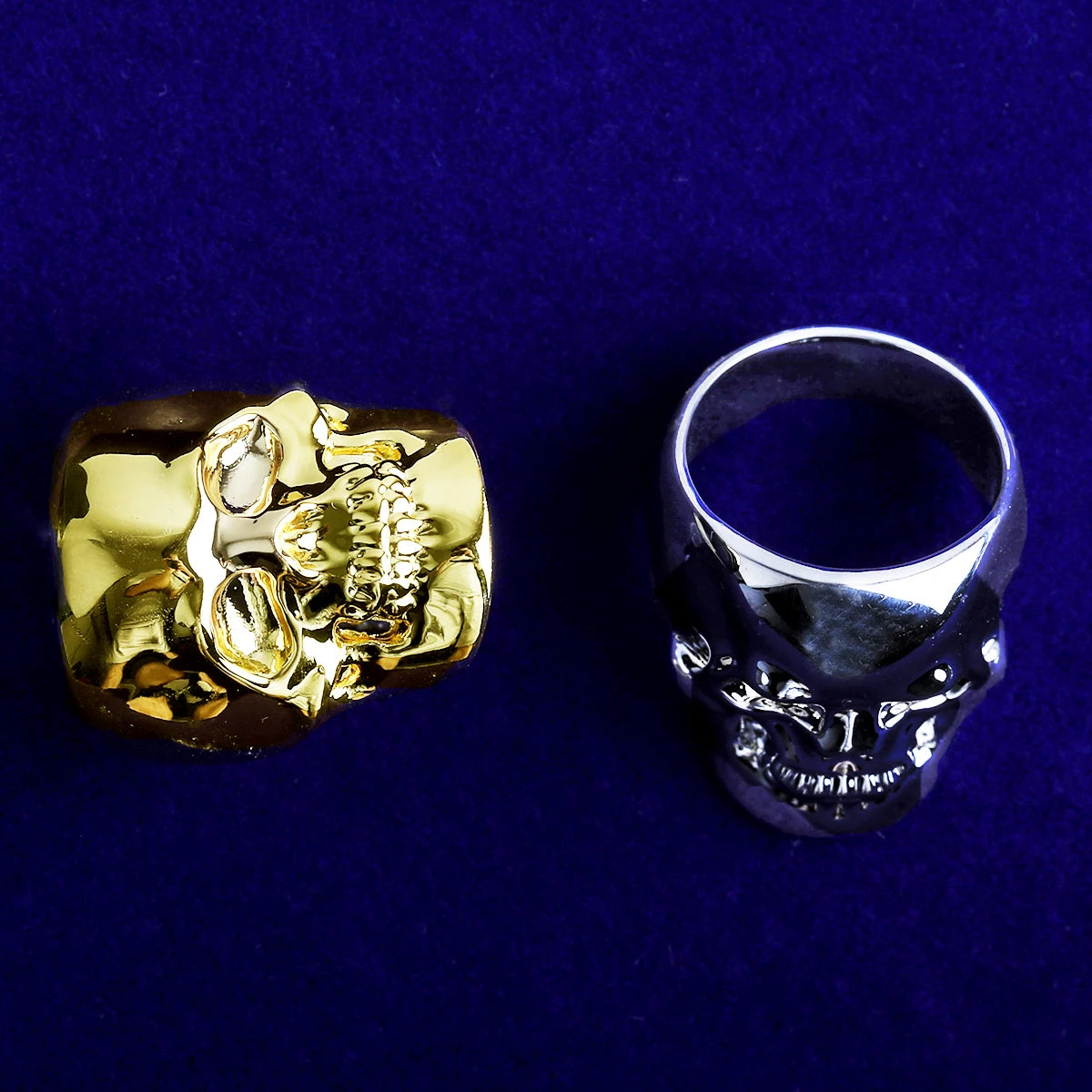 Demon Skull | Large Detailed Bling Street Wear Skull Men's Rings