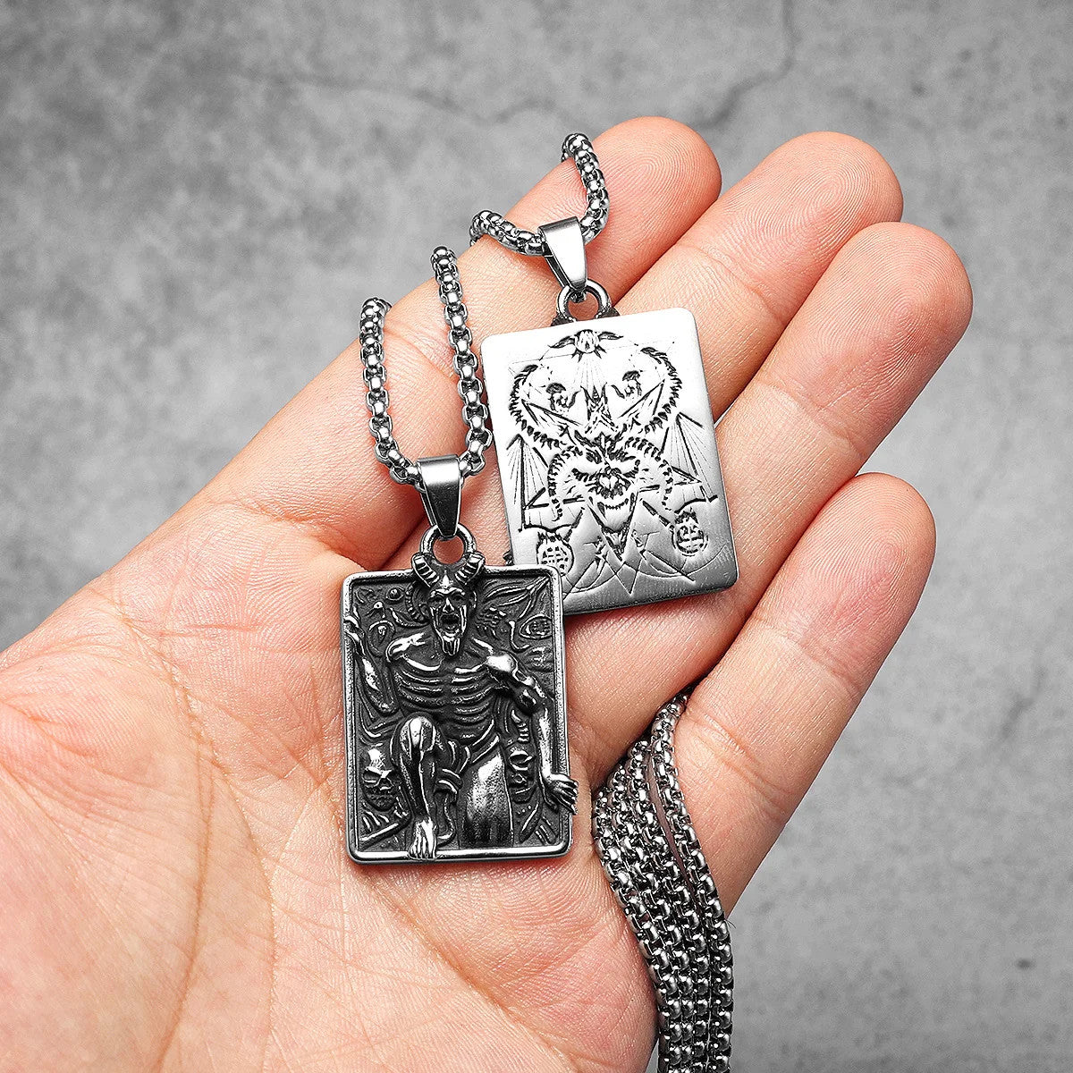 Fallen Angel | 316L No Fade Solid Stainless Steel Devil Satan Amulet Hip Hop Pendant