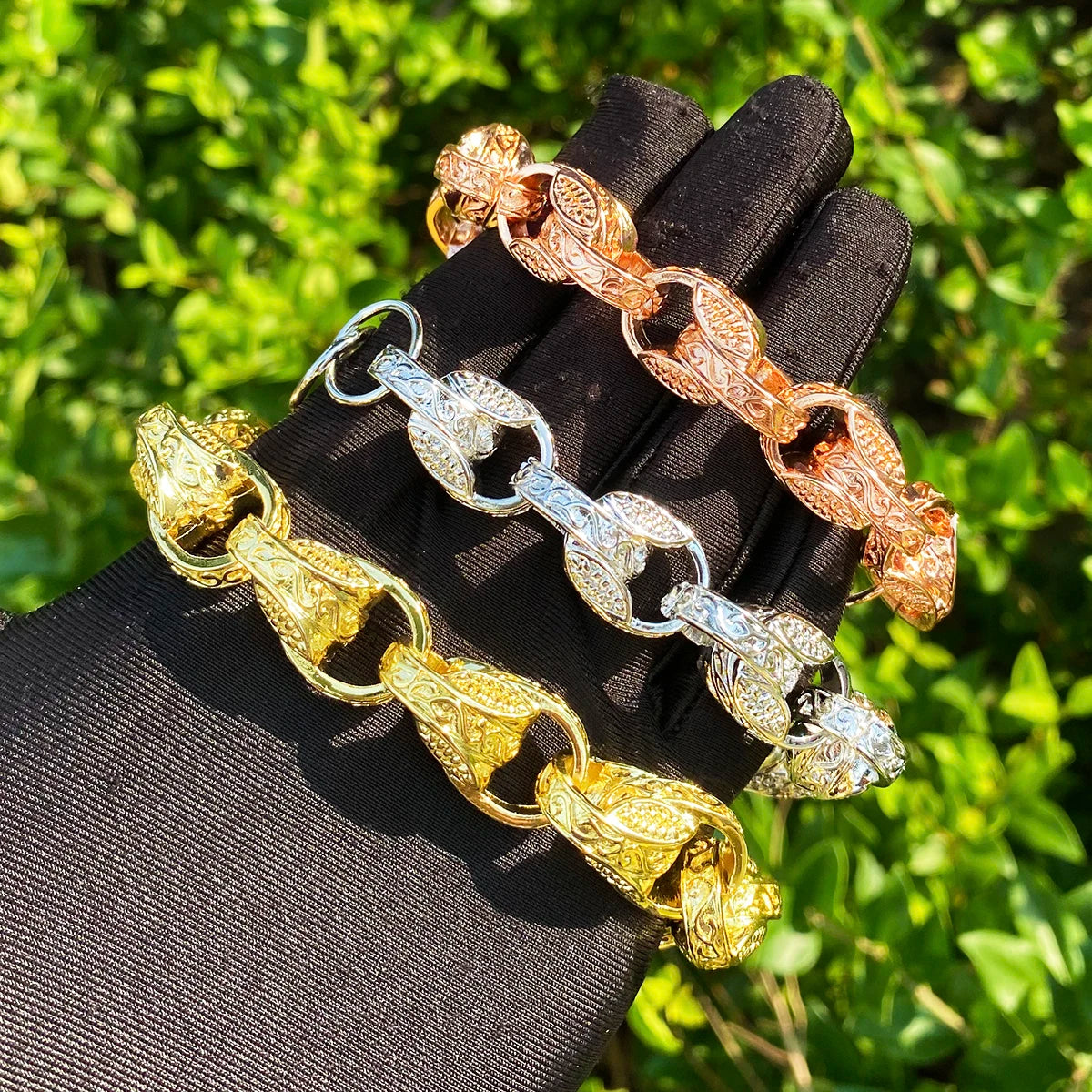 The Rebirth II | Tulip Ring 20mm Rolo Link Albert Clap Hip Hop Designer Bracelet