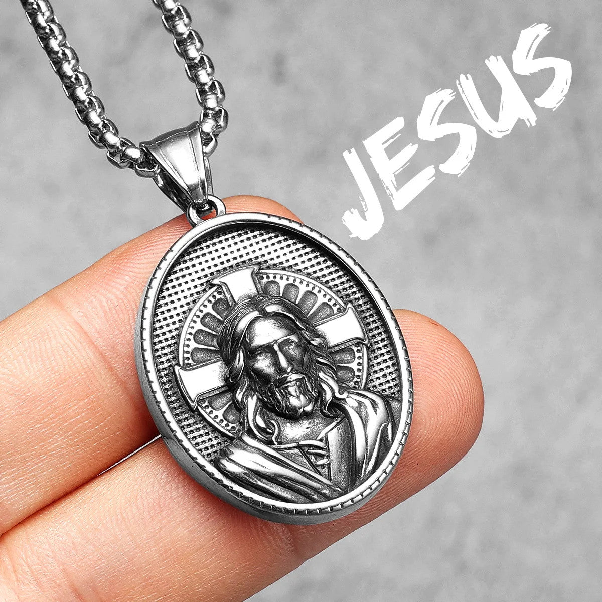 Rays Of Light | Solid Stainless Steel Christian Jesus Piece Powerful Amulet
