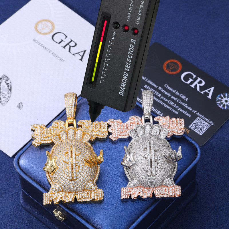 Goodfellas | F*ck You Pay Me Money Bag Moissanite Diamond FYPM Hip Hop Pendant
