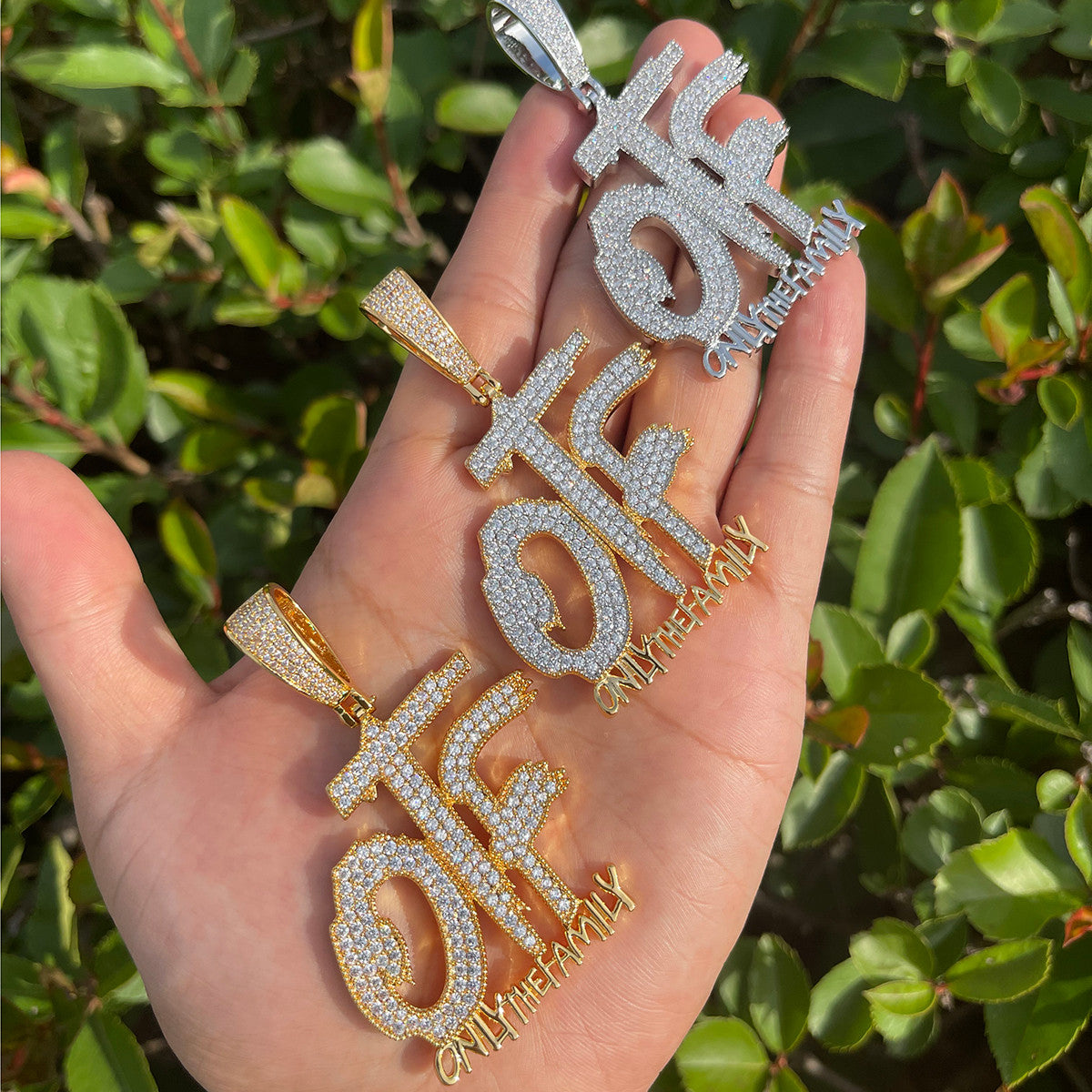 OTF | VVS Diamond CZ Prong Set Only The Family Iced Blinged Out Pendant