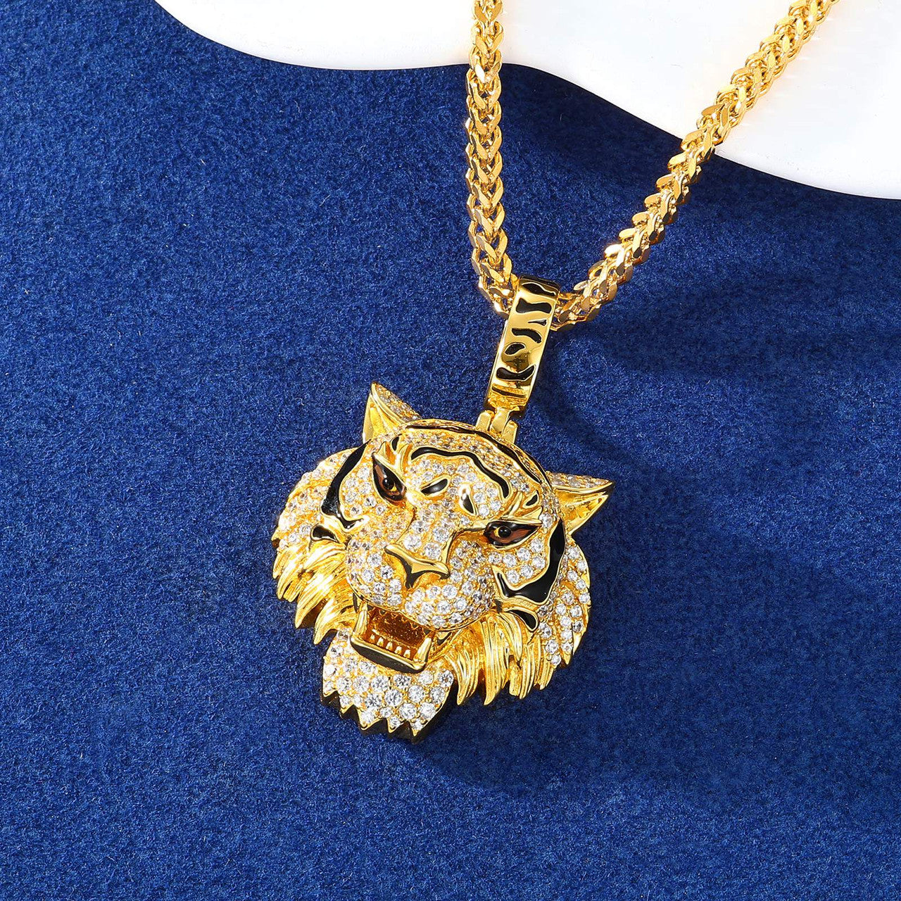 Tiger Pride | Sterling Silver Moissanite Diamond Luxury Hip Hop Iced 3D Tiger Pendant