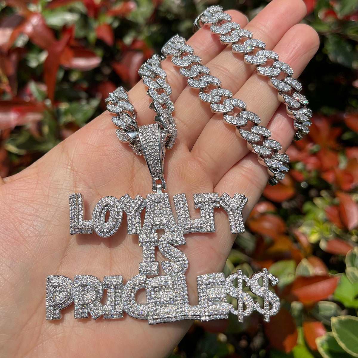 Loyalty Is Priceless | Iced Blinged Out Hip Hop VVS Diamond CZ Pendant