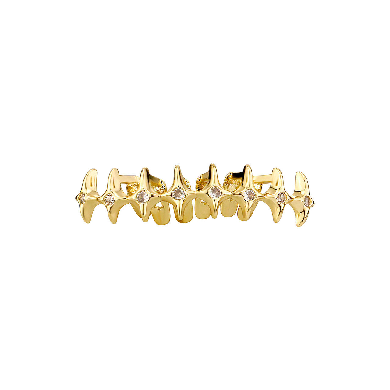 North Star | VVS Diamond CZ Slick Full Mouth Tooth Teeth Hip Hop Mouth Grillz Set