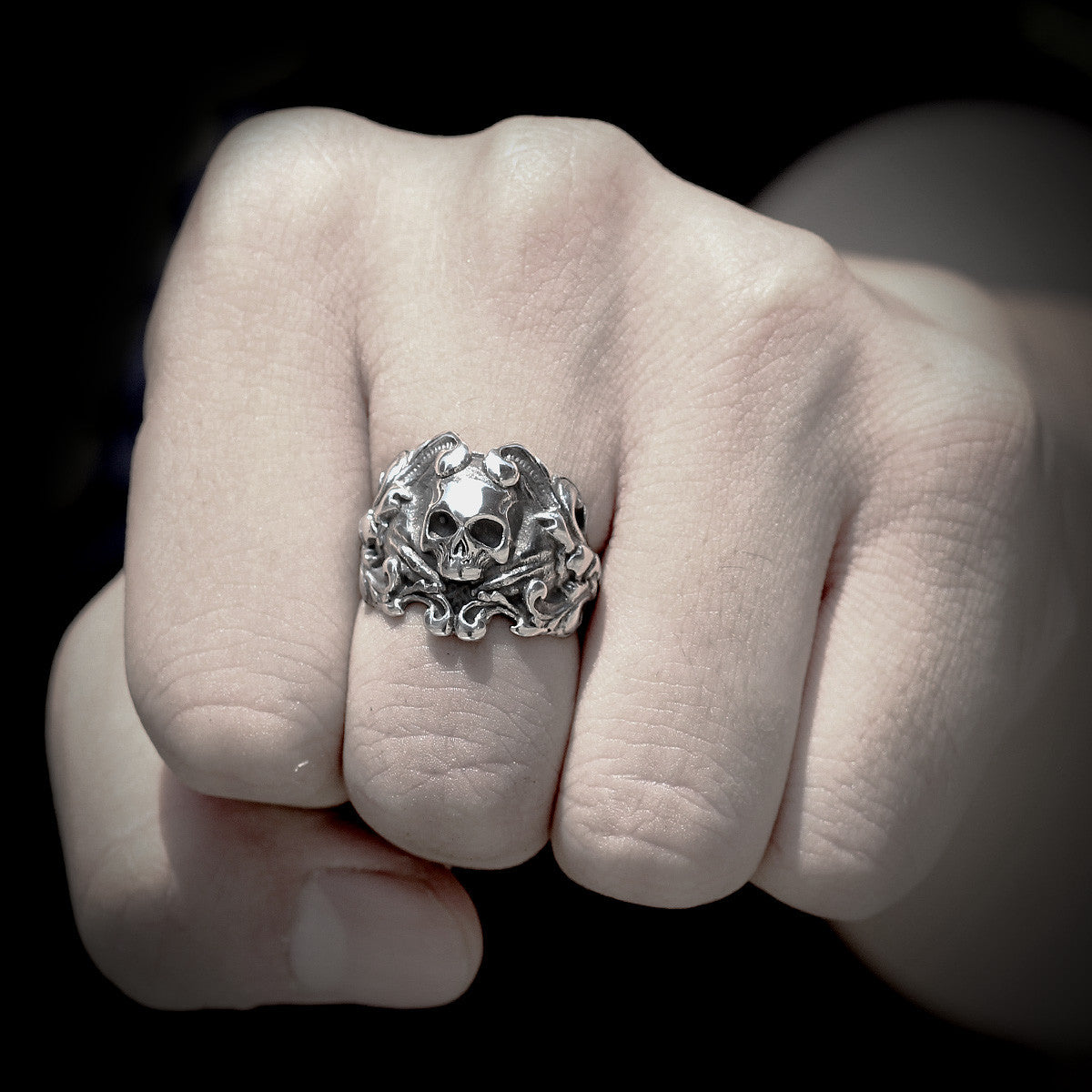 Blooming Flowers | No Fade 316L Stainless Steel Men's Street Style Skull Ring