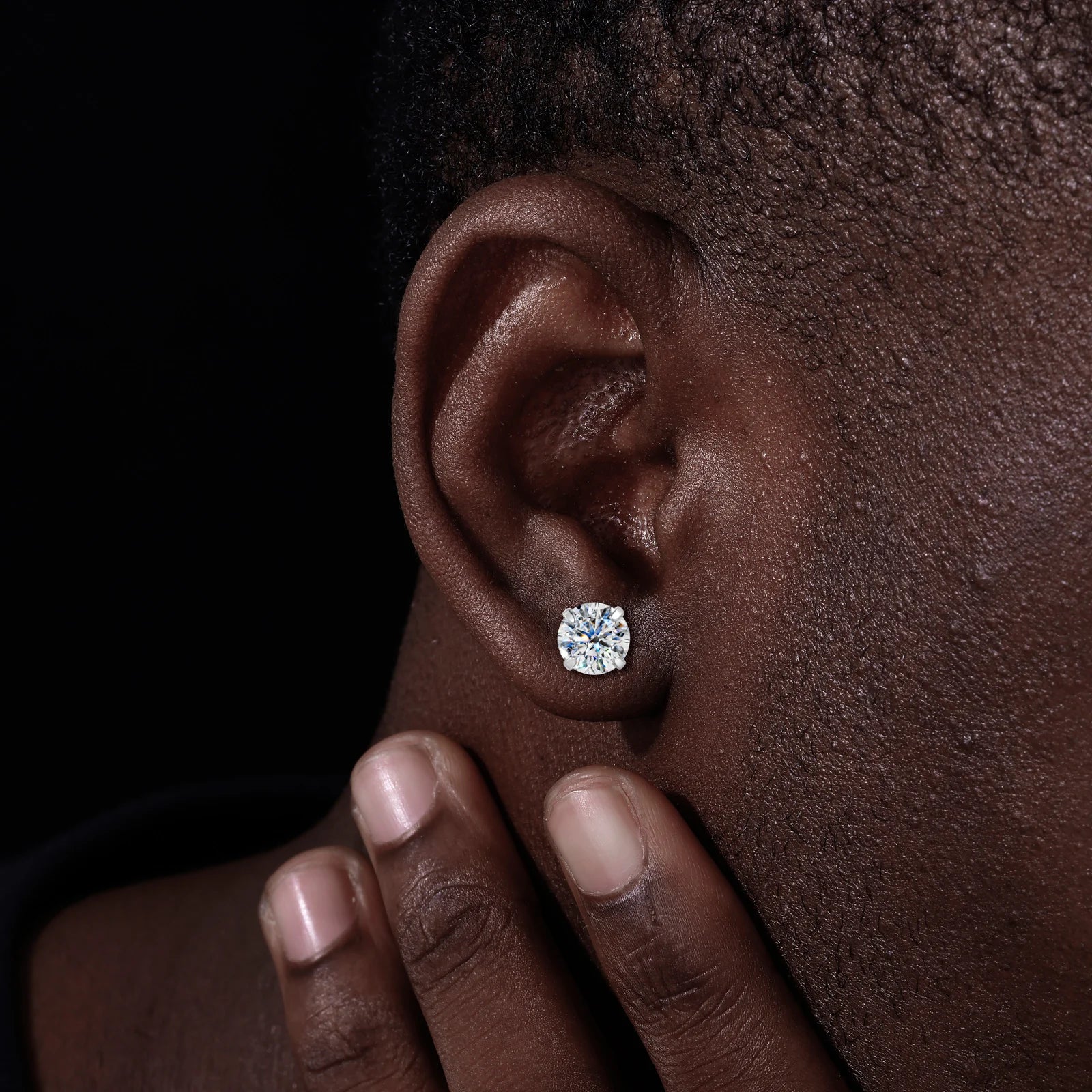 Daily VVS1 | Solid 925 Sterling Silver 0.1-2ct D Color VVS1 Moissanite Diamond Stud Earrings