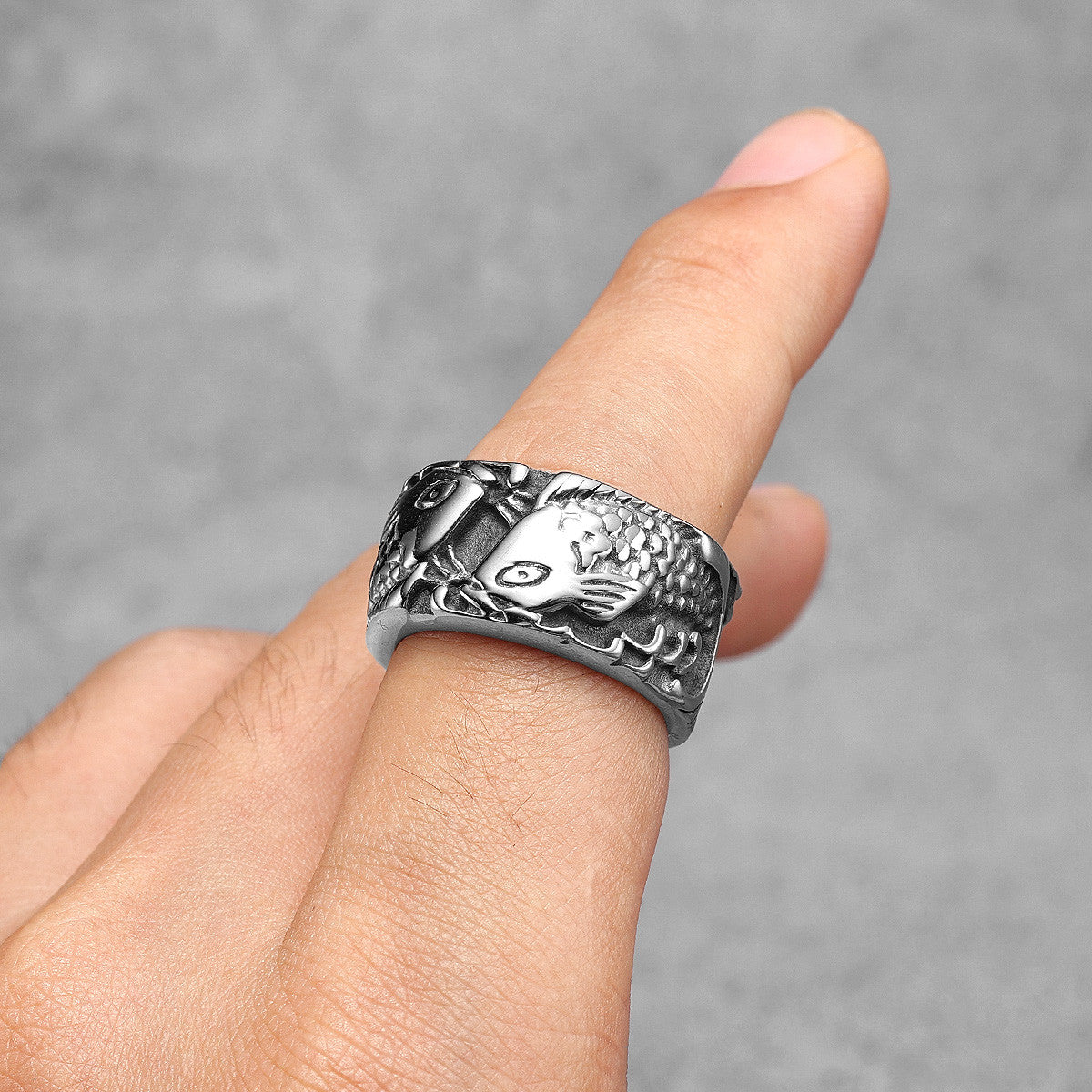 The Fisherman | Solid Stainless Steel Men's Fishing Street Stylish Rings