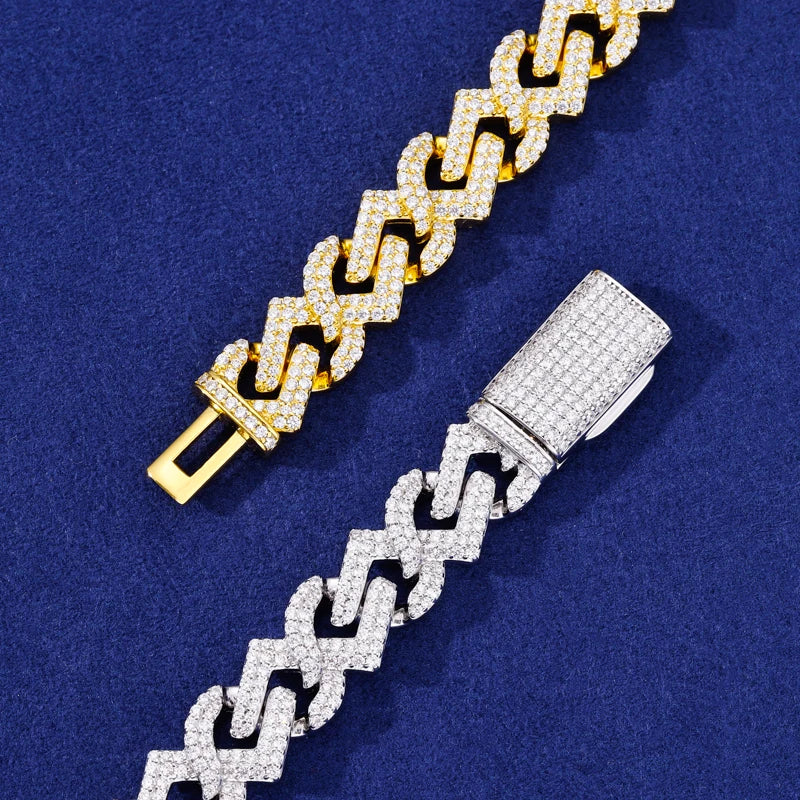 Cuban Infinite | VVS Moissanite Diamond 11mm 925 Silver Infinite Cuban Link Bracelet