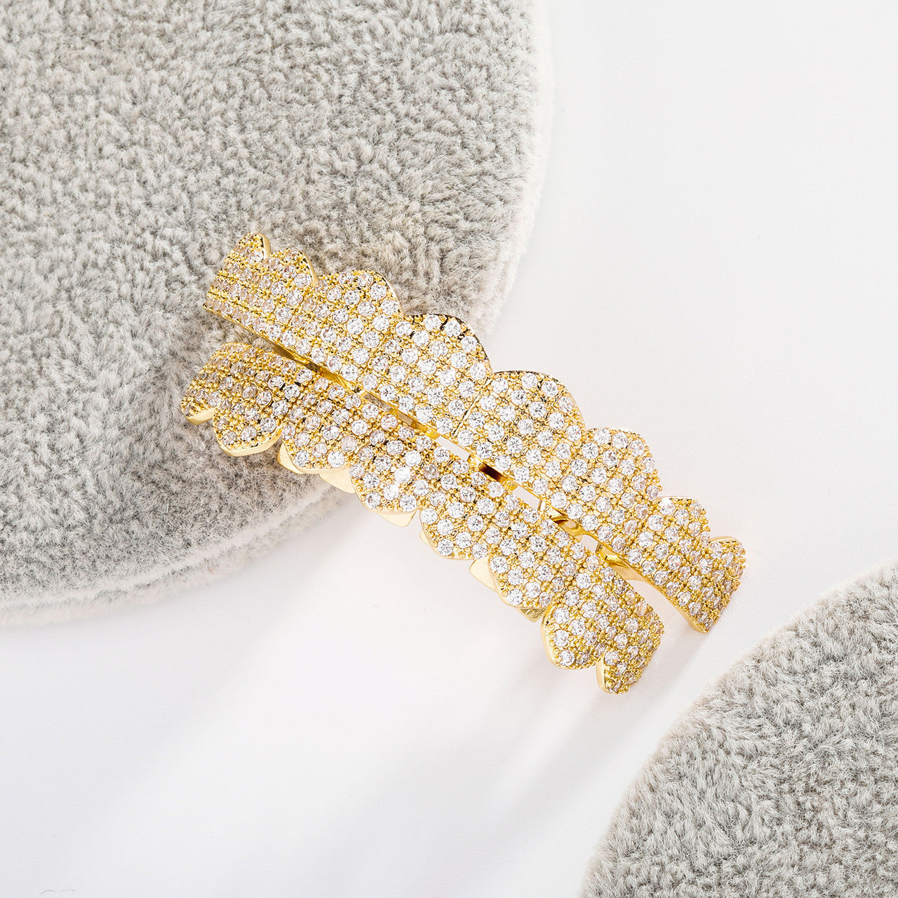 WordPlay | VVS Diamond CZ 18k 925 Silver Full Iced Hip Hop Full Mouth Tooth Grillz