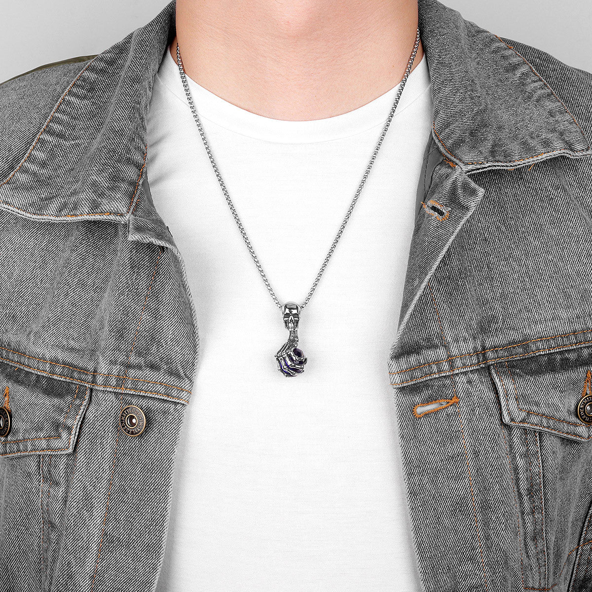 Captured Soul | Skull Claw Soul Ball 316L Solid Stainless Steel Hip Hop Street Pendant