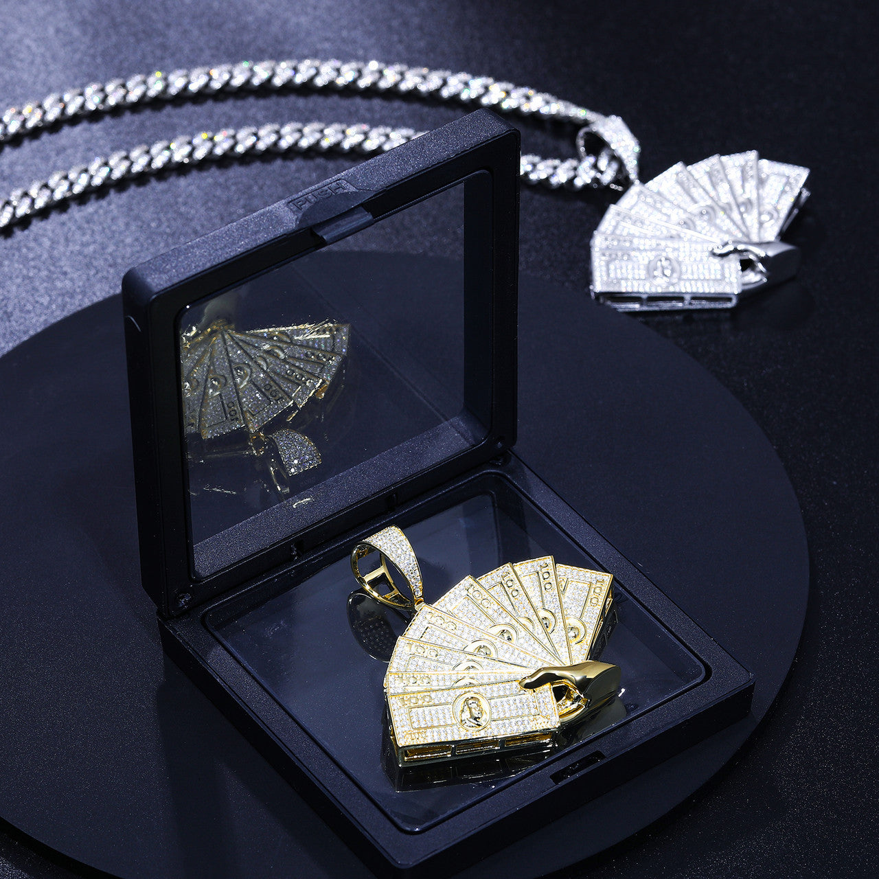 Big Money Grip | Sterling Silver VVS Diamond Holding 100's Hip Hop Pendant