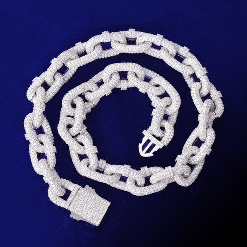 The Boss Hog | Mens 24k 925 Silver Rose Gold Flooded Ice Hip Hop Street Wear Chain