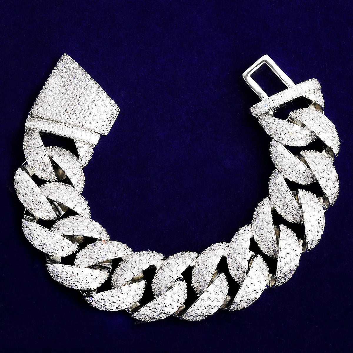 Baguette Street | VVS Diamond CZ Iced Bling Out Designer Cuban Link Chain Necklace