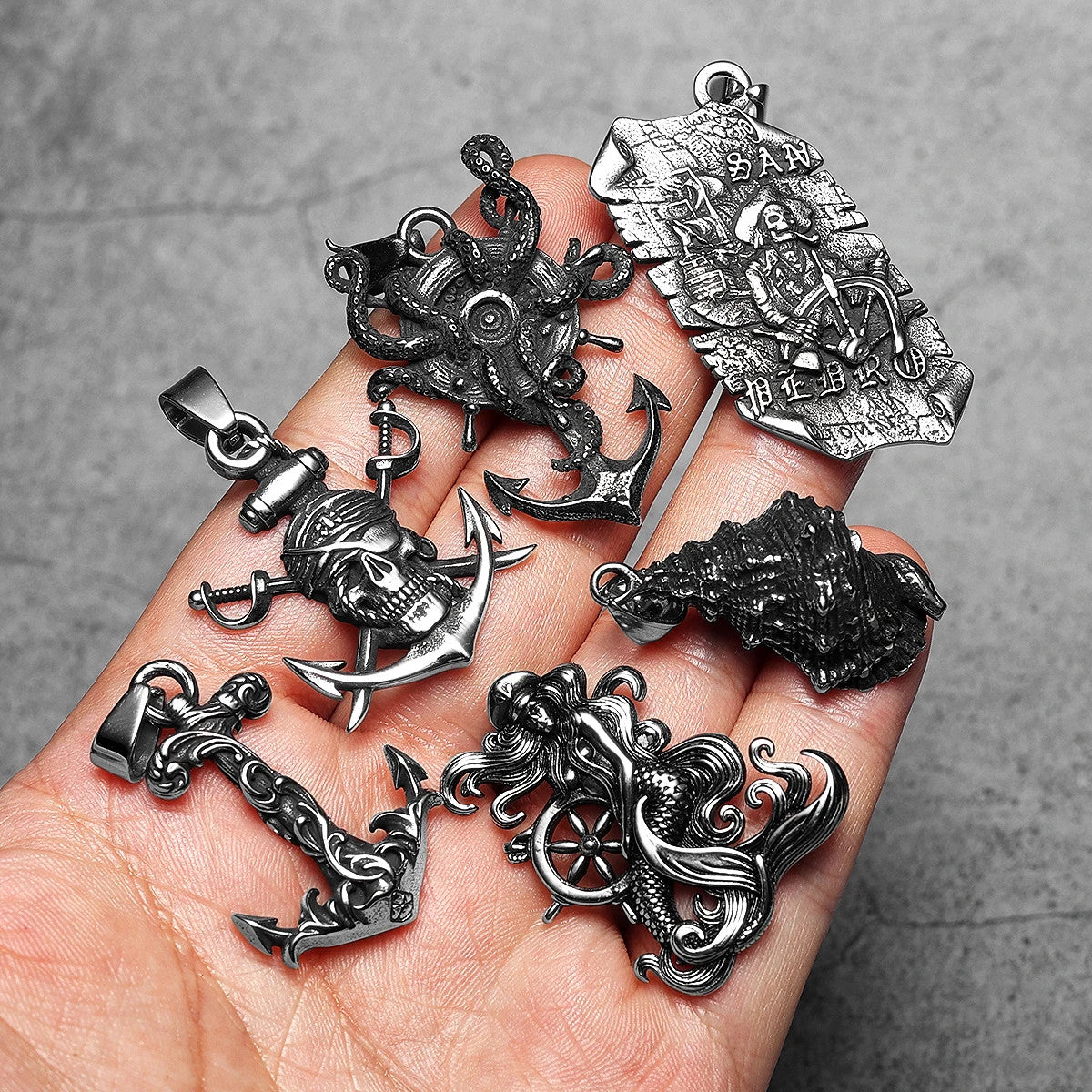 Mermaid Of The Sea | 316L No Fade Stainless Steel Captain's Helm Pendant